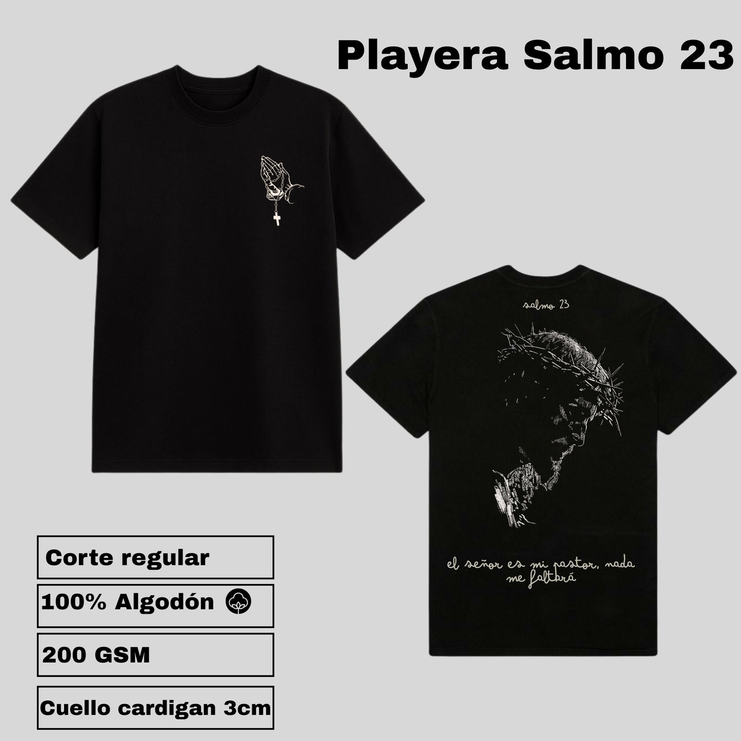 Playera Salmo 23 Corte Regular | Fe y Estilo Urbano – MA UrbanFit