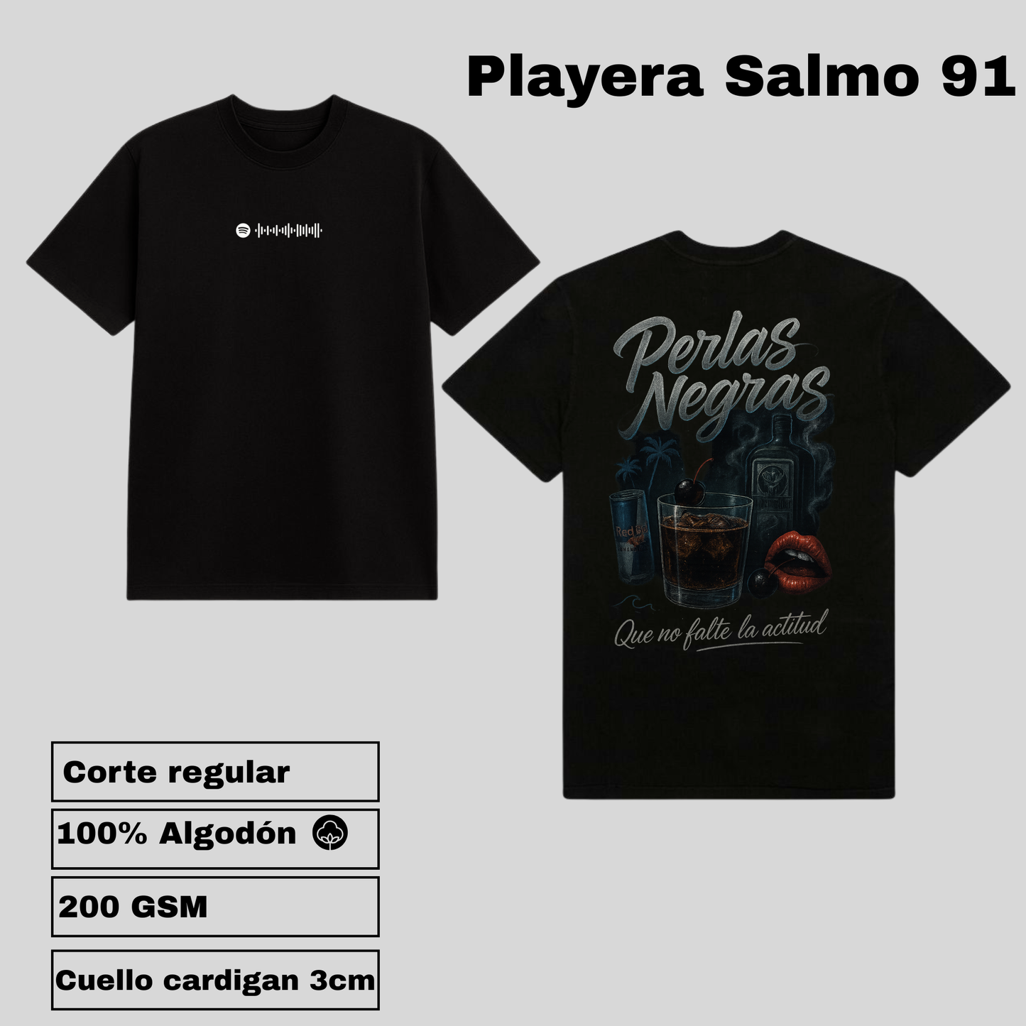 Playera Corte Regular “Perlas Negras” | Estilo Exclusivo