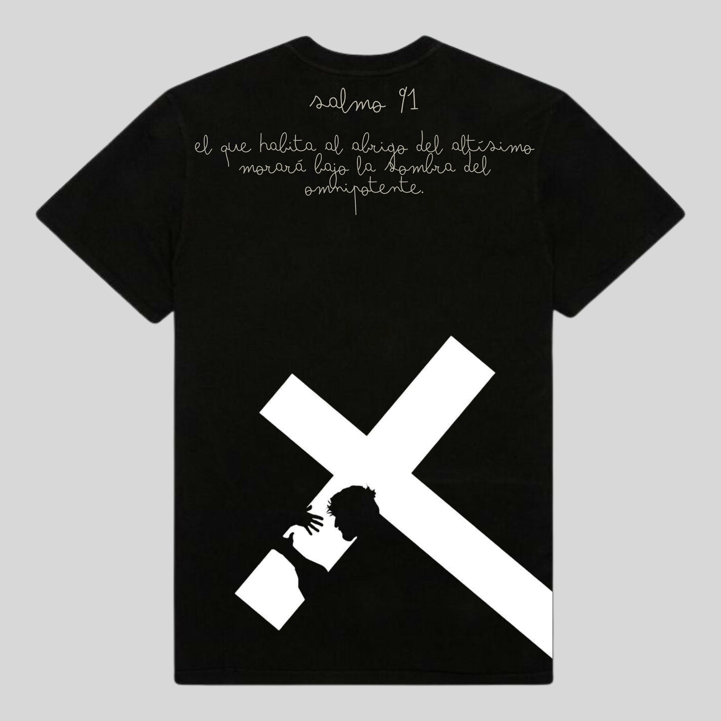 Playera Negra Salmo 91 – Fe y Fortaleza | Ropa Streetwear MA UrbanFit