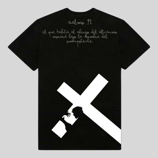 Playera Negra Salmo 91 – Fe y Fortaleza | Ropa Streetwear MA UrbanFit