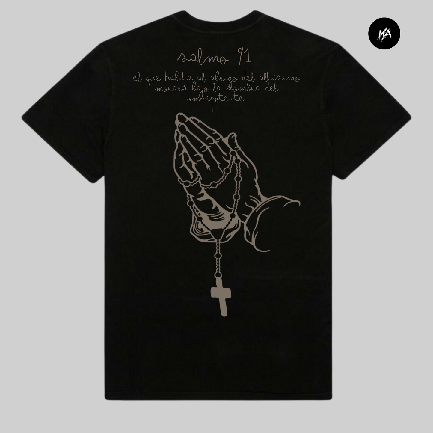 Playera Salmo 91 Negra | Semi Oversize 250 GSM